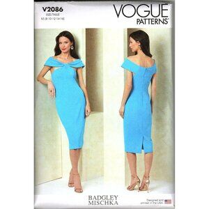Vogue Patterns V2086 Misses 8 to 16 Badgley Mischka Dress Uncut Sewing Pattern